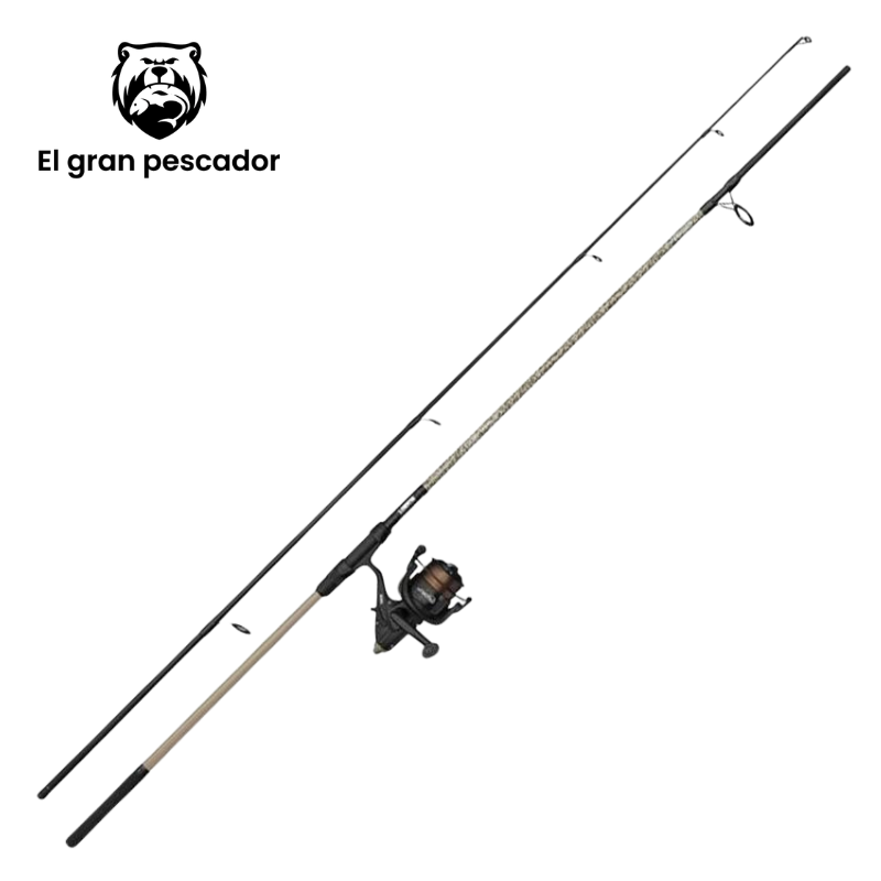 Combo Carpa Caña 10ft 3,00m 3lb 2tramos + Carrete con baitrunner 6000 con hilo Mitchell Cath