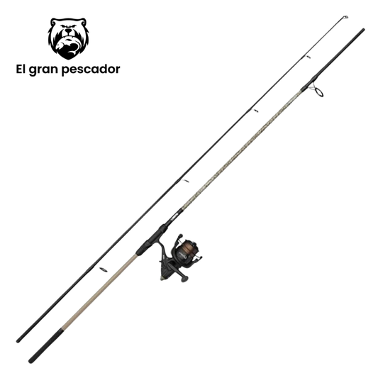 Combo Carpa Caña 12ft 3,60m 3lb 2tramos + Carrete con baitrunner 6000 con hilo Mitchell Cath