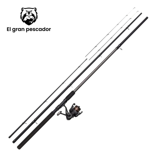 Combo Feeder Caña 10ft 3,00m 20-80g 3tramos + Carrete con Hilo Mitchell
