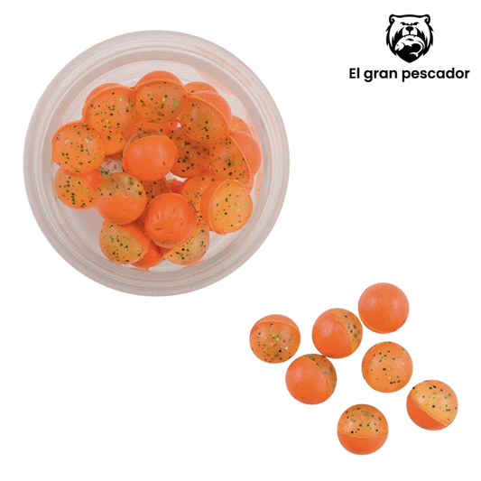 Berkley PowerBait Huevos Semi Transparente Naranjas Flotantes