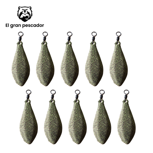 Oferta 10 Plomos Lance 100gr Verde