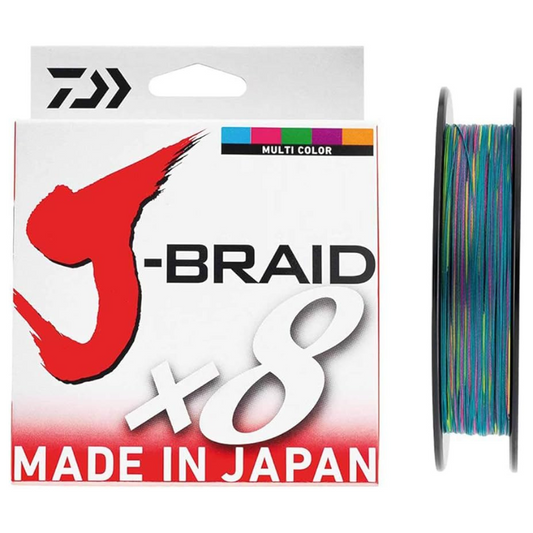 Hilo Trenzado Multicolor Daiwa PE J-Braid X-8 0,06mm 5kg 150m