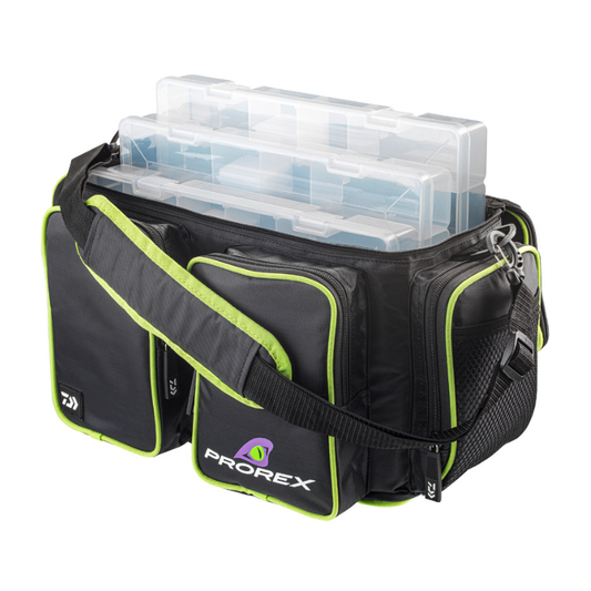 Bolso Daiwa Prorex L + 3 Cajas Incluidas 38x18x24cm