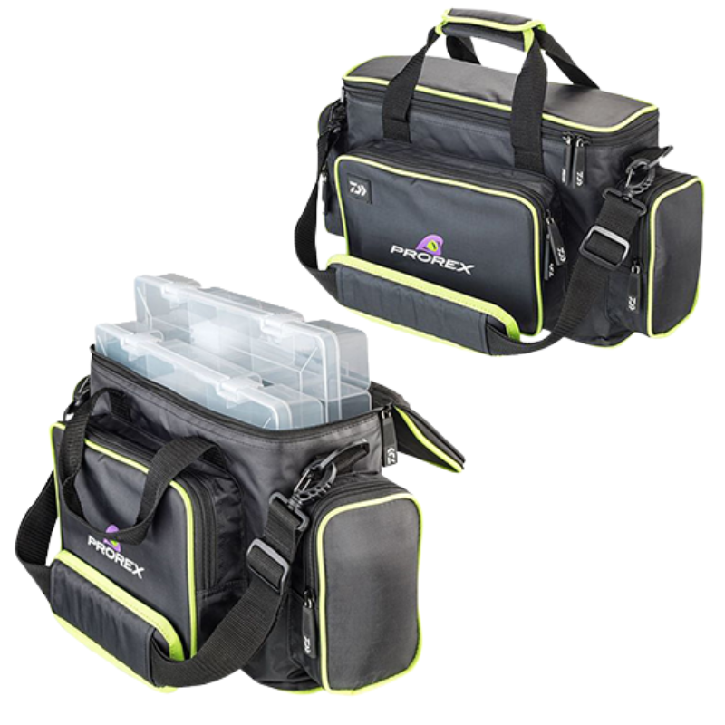 Bolso Daiwa Prorex M + 2 Cajas Incluidas 38x14x24cm