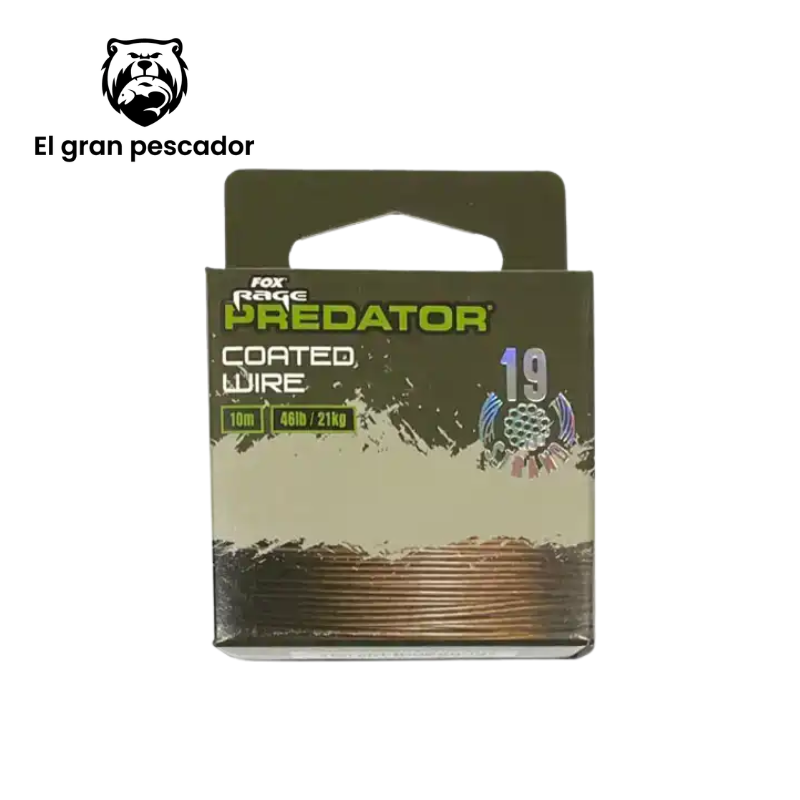 Fox Predator Metal 19 Hebras Recubierto 10m 12kg + Krimps