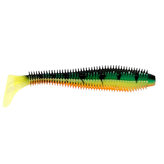 Vinilos Fox Rage Spikey Shad Fire Tiger 4,75´´ 12cm