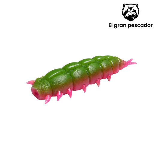 Larva Queso Verde/Rosa 3cm 15pcs