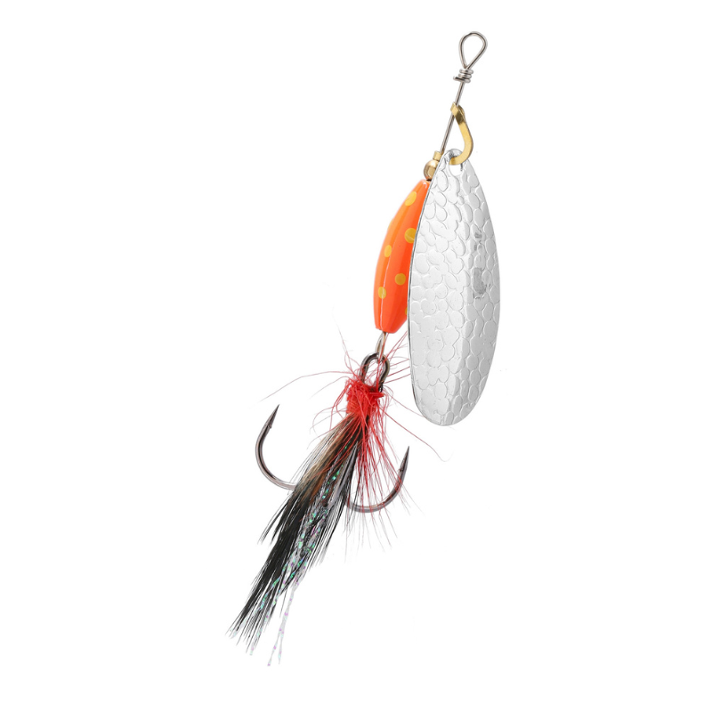 Mikado Cucharilla Nr 3 M-Grub Red Tiguer / Plata