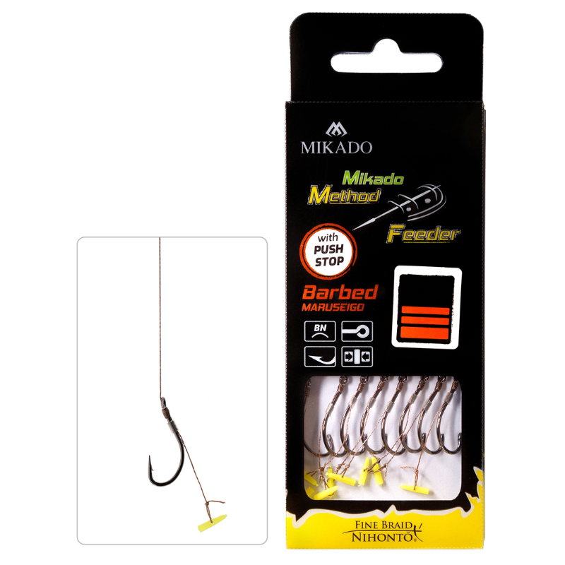 Anzuelos Montados Mikado Method Feeder Push Stop 10cm Nº 4