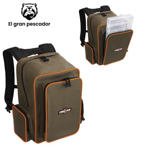 Mochila Pesca Proxes + Caja Plastico