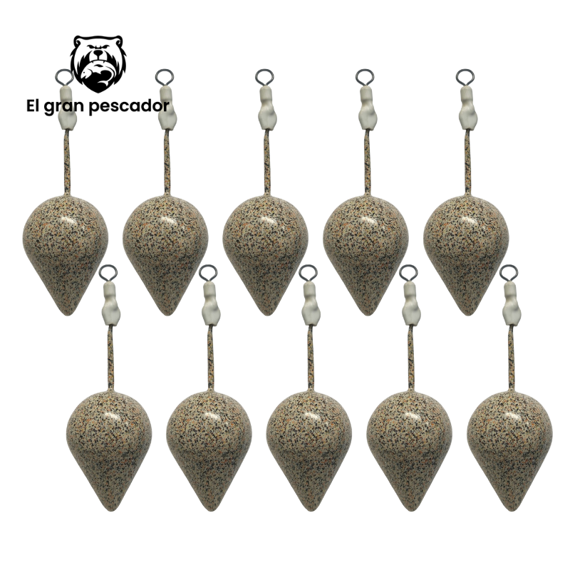 Oferta 10 Plomos Surfcasting Brasileño 130g Arena