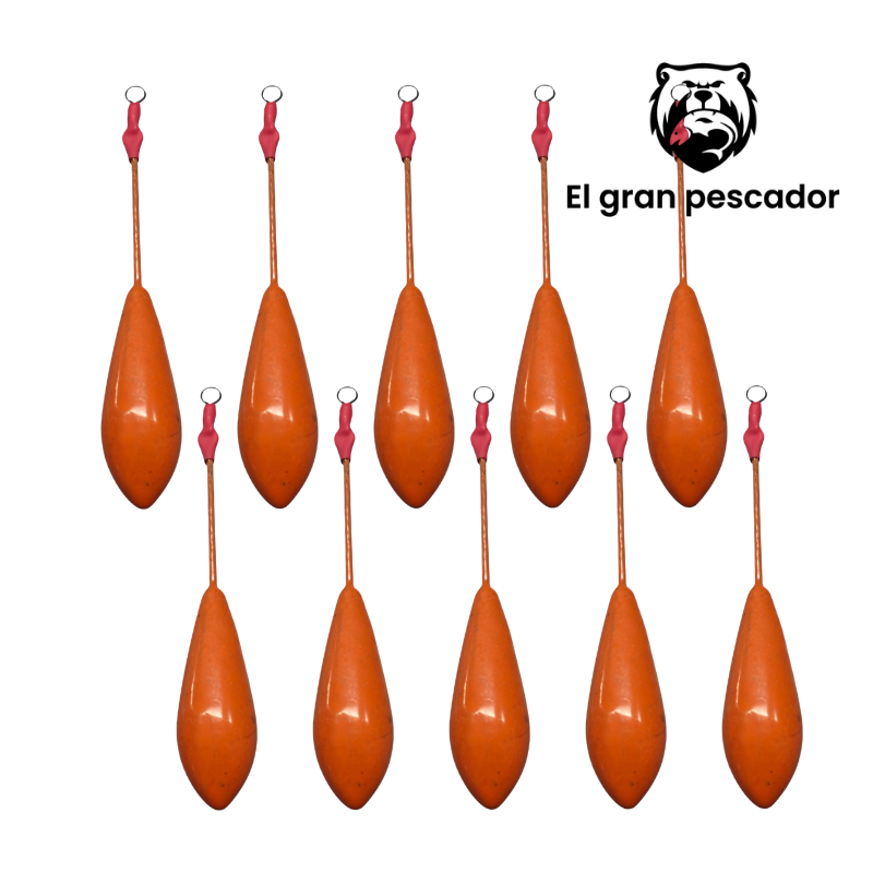 Oferta 10 Plomos Surfcasting Portugues Competicion 120g Naranja