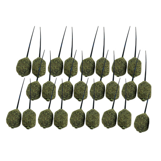 25 Plomos Cubo con Tubo Verde 4mm