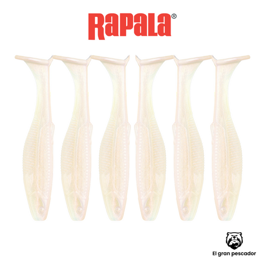 Vinilos Rapala CrushCity Albino Pearl 4´´ 10cm 6unidades