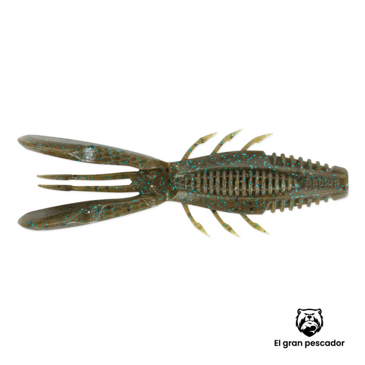 Vinilos Rapala CrushCity Bronco Bug Green Pumpkin Blue  4´´ 10cm 6unidades