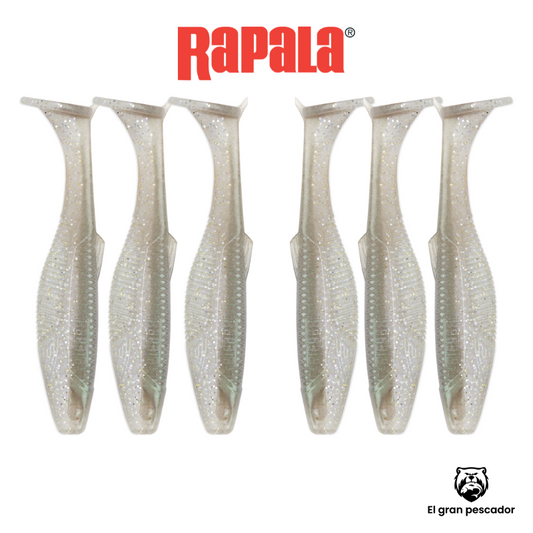 Vinilos Rapala CrushCity Green Shad 4´´ 10cm 6unidades
