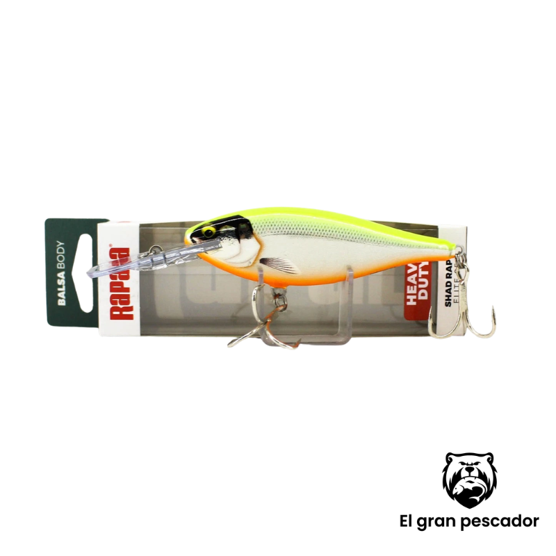 Rapala Shad Rap (Peces Grandes) 95mm 20gr 3,5m Espalda Amarilla