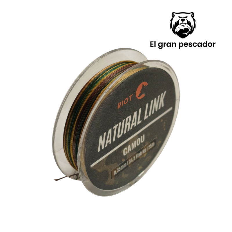 Trenzado Riot Natural Link Camou 25m