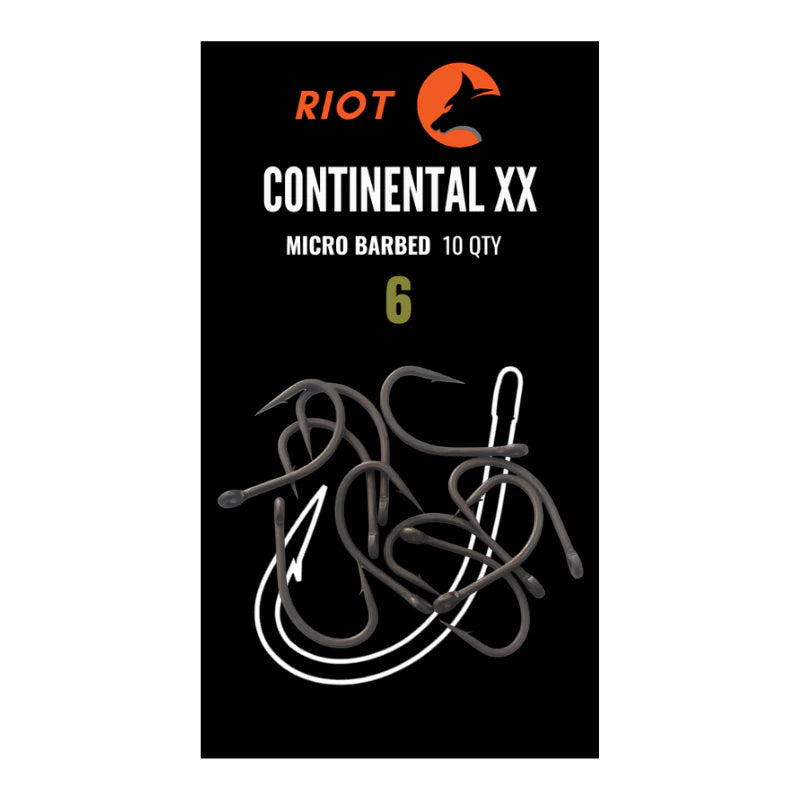 Riot Continental XX Micro Barbed Size 6 10uds