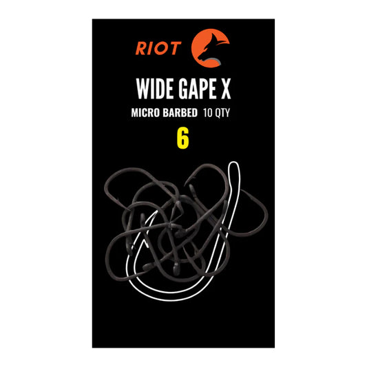 Riot Wide Gape X Micro Barbed Size 6 10uds
