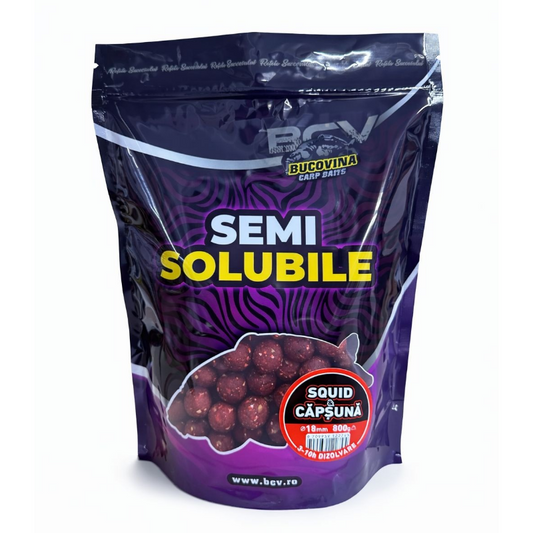 Bucovina Baits Boilies Semi Soluble Squid Fresa 22mm 3kg