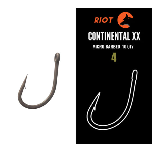 Riot Continental XX Micro Barbed Size 4 10uds