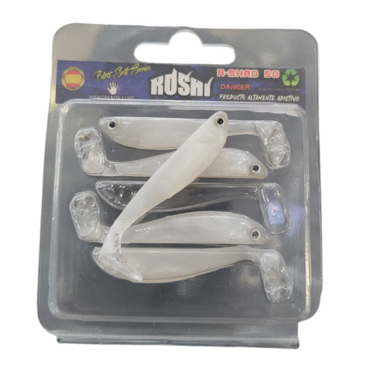 Vinilos Roshi Fishing R-Shad 50 Pearl White