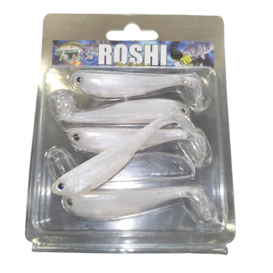 Vinilos Roshi Fishing R-Shad 70 Pearl White