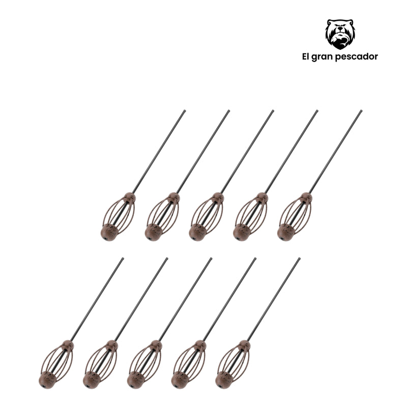 10 x Cebadores Mikado clasicos con palo 40gr