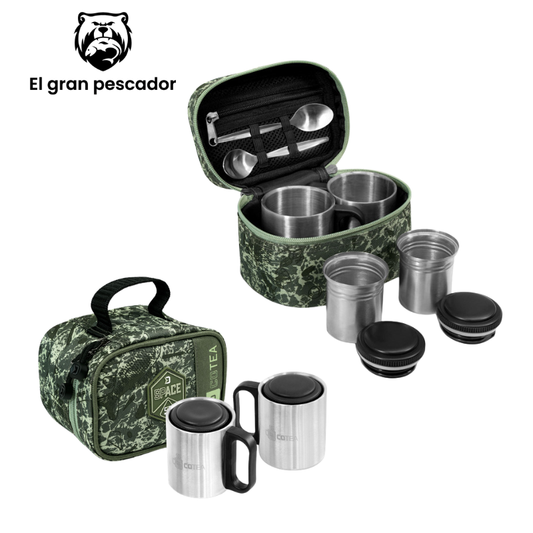Set para Cafe 2 Tazas+ Cucharas
