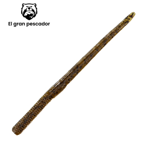 Vinilo Strike King Super Finesse Worm 4´´ Green Pumpkin