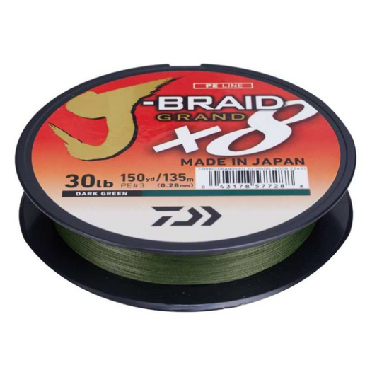 Daiwa Trenzado J-Braid Grand x8 Verde Oscuro 150yd 135m