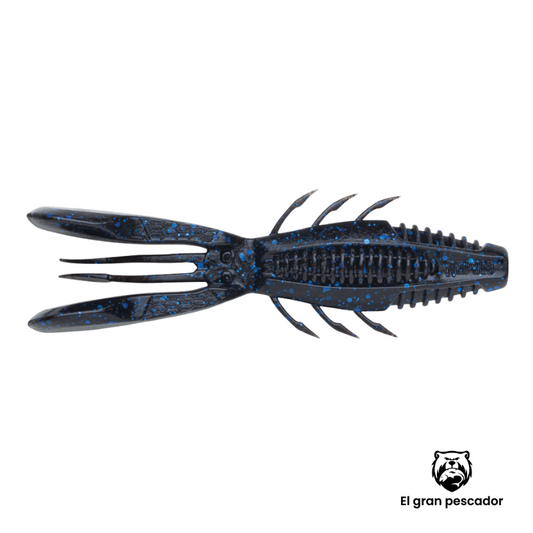 Vinilos Rapala CrushCity Bronco Bug Black Blue Flake  4´´ 10cm 6unidades