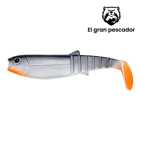 Vinilos Savage Gear Cannibal Shad White Black 15cm